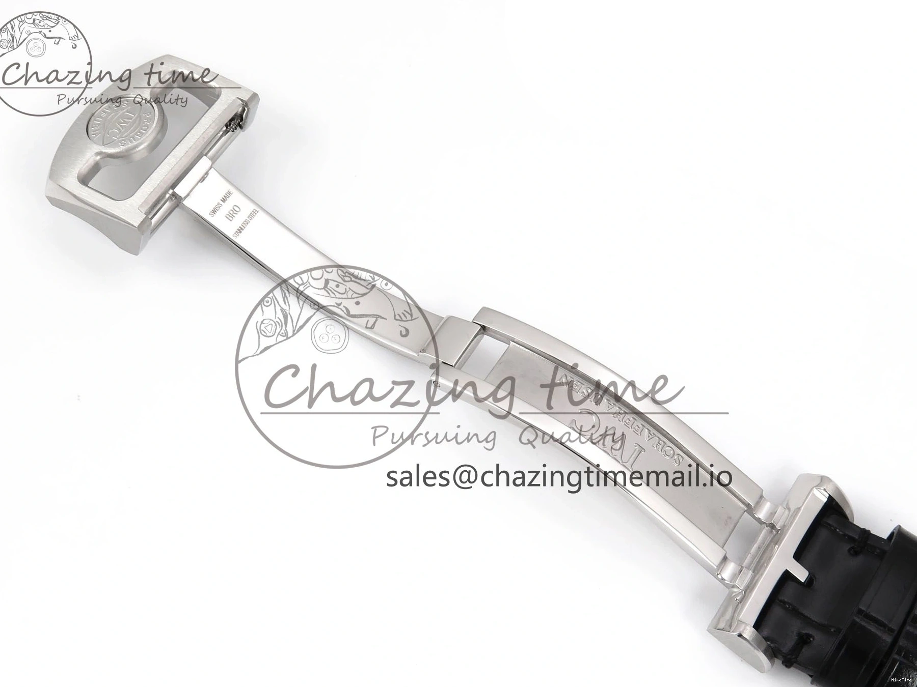 MIROTIME 0214 OnTrend Portugieser Automatic 42mm SS APSF 1:1 Best Edition White RG Dial on Black Leather Strap A 7010